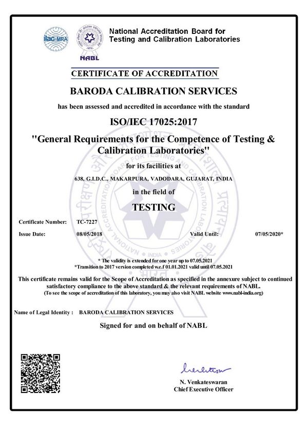 Baroda Calibration Services